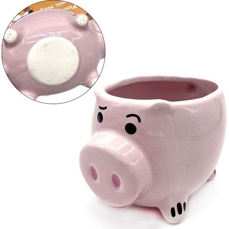 Mug à café cochon 3D rose fantaisie, mignon, en céramique, tasse à café ou à thé amusante en porcelaine pour la maison et l'intérieur (1/5)