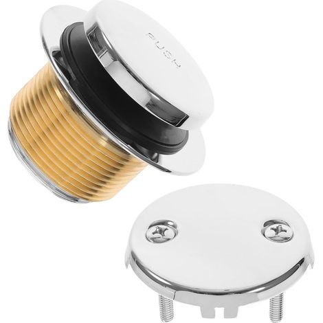 Bouchon de baignoire, inox, argenté, pour bain et évacuation (1/5)
