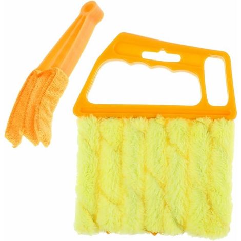 UlisemBrosse de Nettoyage pour Stores vénitiens en Microfibre Outil de Nettoyage pour Stores vénitiens Brosse Lavable pour Stores en Bois Volets Rainures Espaces Ventilateurs Climatiseurs (1/4)