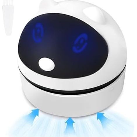 Mini aspirateur de table 360° – Modèle sans fil rechargeable USB pour bureau, maison, clavier, coussin et voiture (1/5)