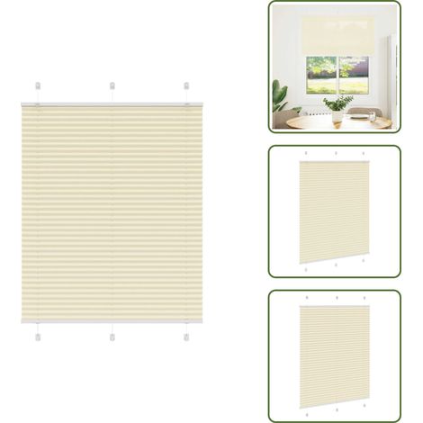 Plissee Creme 105x150 cm Stoffbreite 104,4 cm Polyester - Plissee - Plissees - Faltrollo - Jalousie (1/5)