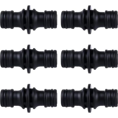 6 pièces Raccords de Tuyau D'arrosage Double 1/2", Connecteur Tuyau Arrosage, Raccordement de Deux Tuyaux pour l'extension, Même avec Une Pression d'eau élevée (1/5)
