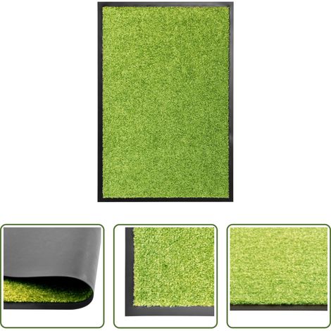 vidaXL Tapis anti-souillures - Paillasson lavable Vert 40x60 cm (1/5)