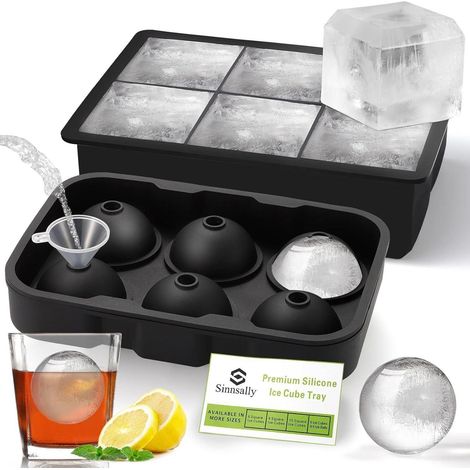 Eiswürfelform Eisball und Große Quadratischer Eiswürfelbehälter (1/5)
