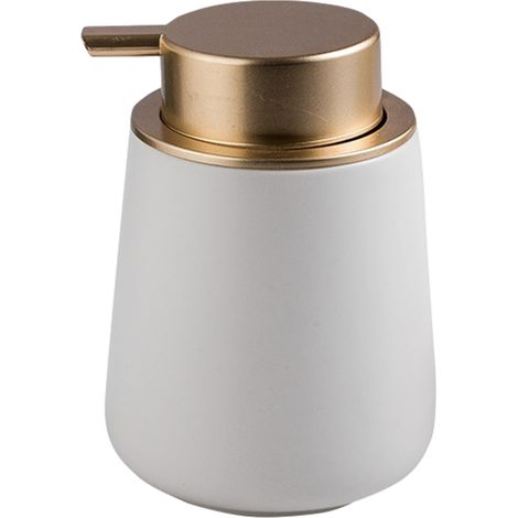 Distributeur De Savon Liquide - En Porcelaine Mate - 400 Ml - Pour Salle De Bain Cuisine Et Bureau (1/5)