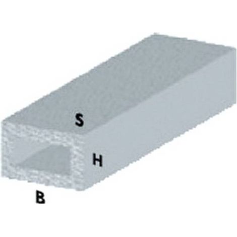 5 x PROFILO ARGENTO H.200 CM TUBO RETTANG. 30X15X1 MM