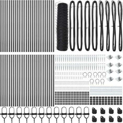 Maison Exclusive - Schweißdrahtzaun mit Spikes 100 x 0,4 m (B x H