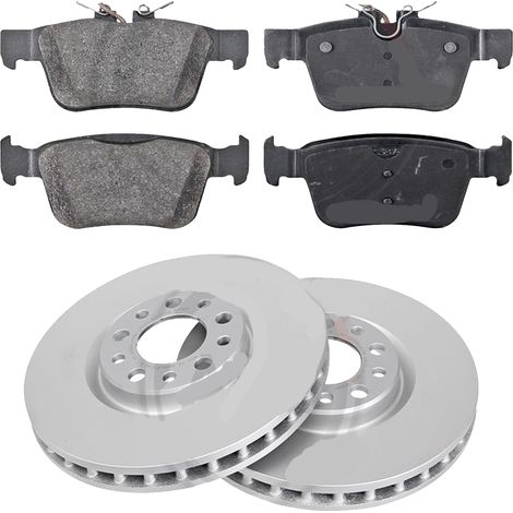 KIT FRENI POSTERIORI compatibile con Alfa Romeo STELVIO - DISCHI + PASTIGLIE OEM: P23180 / 24.0122-0304.1 /SOSTITUZIONE DIRETTA/BASSA POLVERE/SILENZIOSO