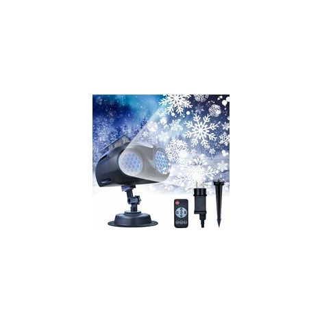 Projecteur de Flocon de Neige, Projecteur de Noël Binoculaire Étanches IP65, Télécommande Pour Extérieur Projecteur LED Lumière de Noel et Intérieur Décoration pour , Noël, Fête (1/5)