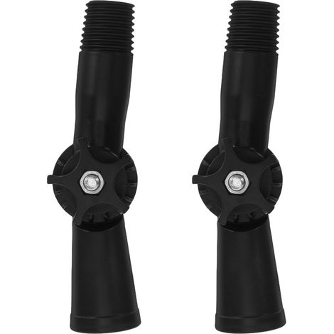 Adaptateur Coudé Rotatif 2 Pièces pour Perche Télescopique 18 CM de Diamètre en Plastique Robuste Accessoire Polyvalent pour Balai P (1/4)