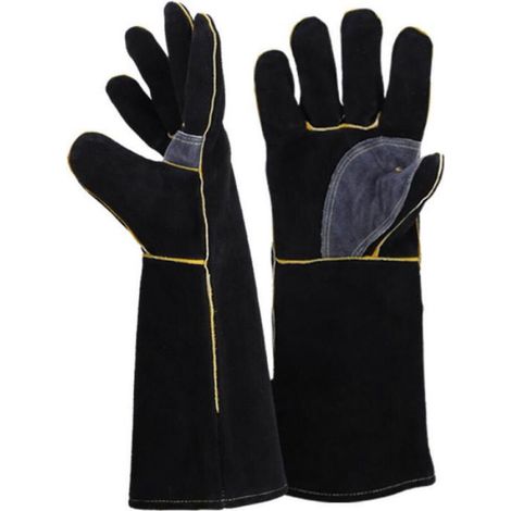 Gants de cuisine doublés d'aluminium, résistants à la chaleur jusqu'à 500 °C, 40 cm, parfaits pour les coins de cuisson du four (n (1/5)