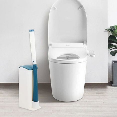 Toilet Brush Set with Holder,Toilet Cleaning System with Disposable Refill Heads,24 Pieces BROSSE WC (1/5)