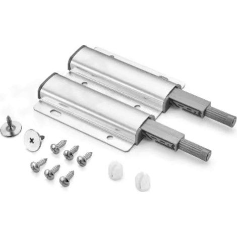 2 Pièces Loquet à poussée, Alliage d'aluminium, Aimant fort, Pour armoire, Buffet, Bibliothèque (1/5)