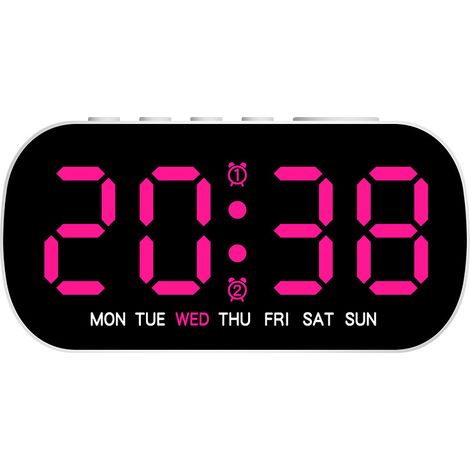 Semplice orologio elettronico multifunzione con display digitale a LED, indicazione di data e anno. (1/3)