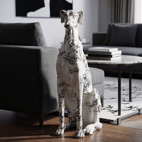 Sculpture en forme de chien style oriental cm 42,5x25,5x78 (1/5)