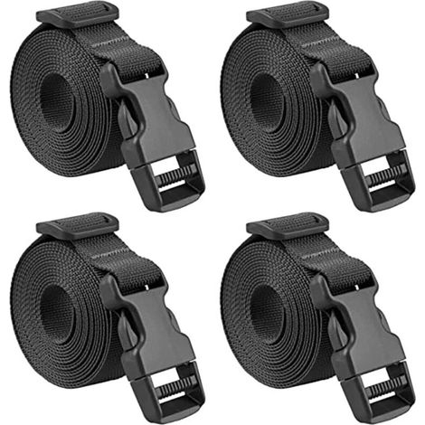 Serbia – 4-piece ratchet strap, 25mm wide – 188cm long – Durable polypropylene – POM buckle for securing luggage