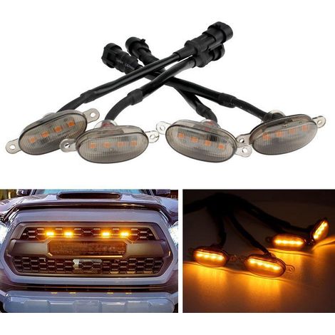 AIDUCHO Petite Lumière Jaune Centre Net Voiture Petite Lumière Jaune 4led Lumière Latérale Spectacle Largeur Lumière Centre Net Feux De Jour