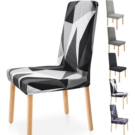 Housse de Chaise 6 Pièces,Housse Chaise Universel Extensible Amovible Lavable Moderne pour Protéger, Habiller et Rénover des Chaises de Salon Salle à Manger Hotel Restaurant Cuisine Jardin (1/5)