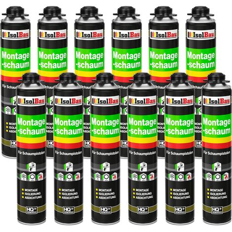 Bauschaum Pistolenschaum Montageschaum PU Schaum 12 x 750 ml Fensterschaum (1/5)