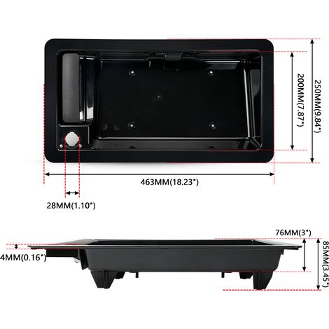 Convient pour le boîtier de poignée de hayon de voiture Ford E150 et E250, support de cadre de plaque d'immatriculation 6C2Z15434A20A, un paquet. (1/4)
