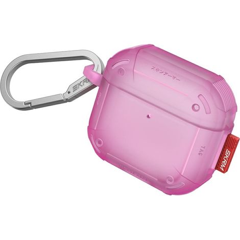 Funda Skinarma Mecha CE para AirPods 4 color fucsia (1/5)