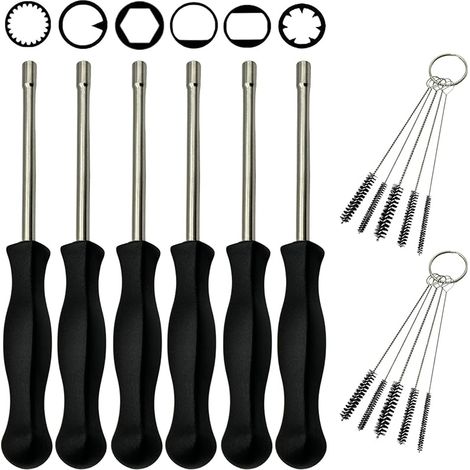 Lot de 6 outils de réglage de carburateur pour Husqvarna Poulan Craftsman Stihl Echo Weed Eater Coupe-fil, tronçonneuse, souffleur et tournevis de carburateur 2 temps (1/4)