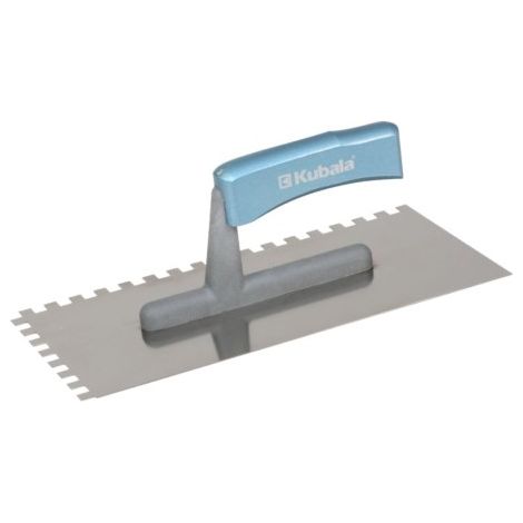 Kubala – Platoir denté en acier inoxydable 130 × 270 mm, dents 8 × 8 mm pour pose de carrelage