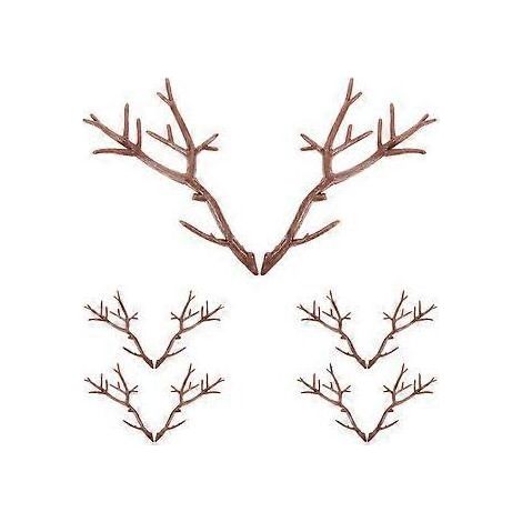 10 branches artificielles en forme de bois de cerf pour bricolage, décoration de plantes et compositions florales (12,00 x 6,00 x 1,00 cm) (1/2)