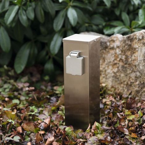 Heitronic 35460 Gartensteckdose Edelstahl erhöhter Berührungsschutz (1/5)