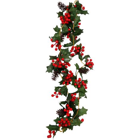 175cm Guirlande de Noël Artificielle Guirlande de Noël pour Jardin (1/5)