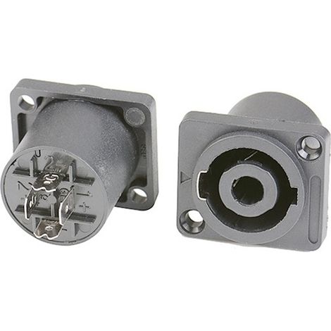 4-conductor speaker cable connector, professional 4-conductor speaker jack, female connector, XLR amplifier connector, ohmmeter plug (1/5)