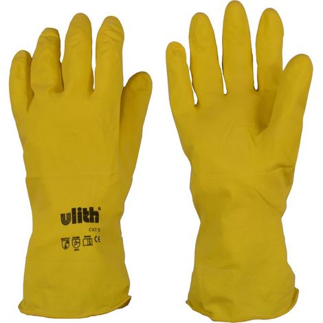 Industriehandschuhe Latex-Kautschuk Gr. XL/10 gelb