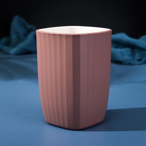 Soporte para cepillo de dientes, vaso para cepillo de dientes, vaso para baño, soporte para cepillo de dientes para el baño, ofrece espacio para pasta de dientes y un cepillo de dientes (rojo) (1/5)
