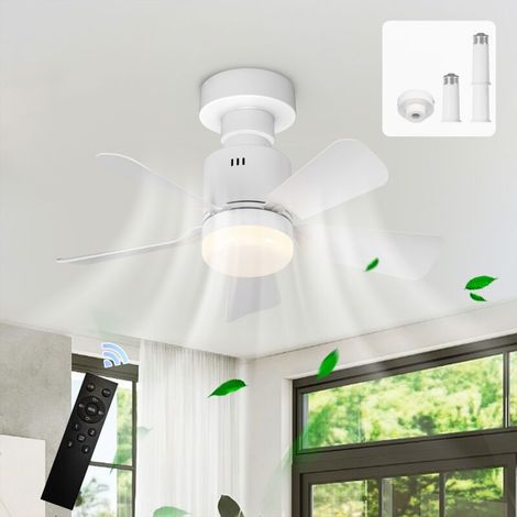 Ganeed – Ventilateur de plafond 45 cm silencieux – Lumière LED dimmable 24W – Télécommande – 4 vitesses – Pales en ABS – Pour pièces jusqu'à 15 m² (1/5)