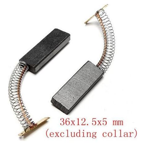2 paires de balais de charbon de moteur 512,536 mm pour meuleuse d'angle, perceuse à percussion, scie circulaire et outils électriques (1/5)
