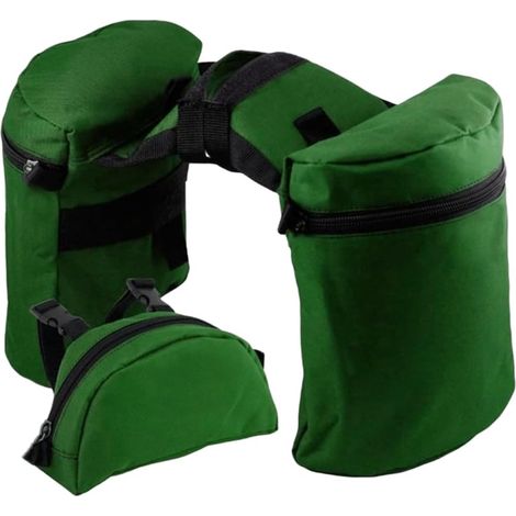de Selle pour cheval 600D Oxford Imperméable Double de Selle(Green) Tissu Oxford 600D, doublure 210D, imperméable, compartiments gauche/droite, idéal équitation (1/5)