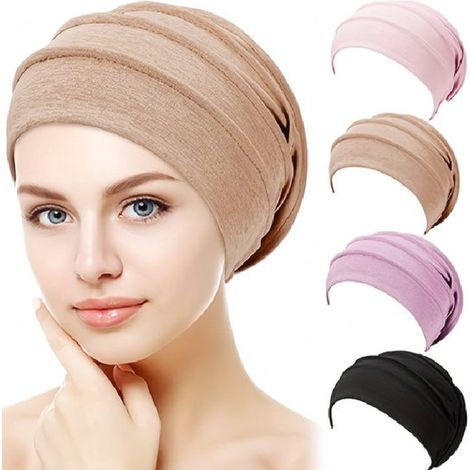 fasce per capelli da donna, cappelli per chemioterapia, cappelli per dormire, cappelli per la caduta dei capelli (1/4)