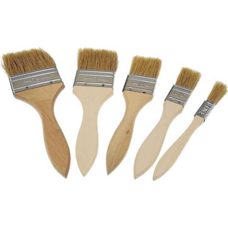 Assortiment de Pinceaux 5 Pcs 0.5-2.5 - Poils Synthétiques - Manche Bois - Précision et polyvalence - Beast (1/5)