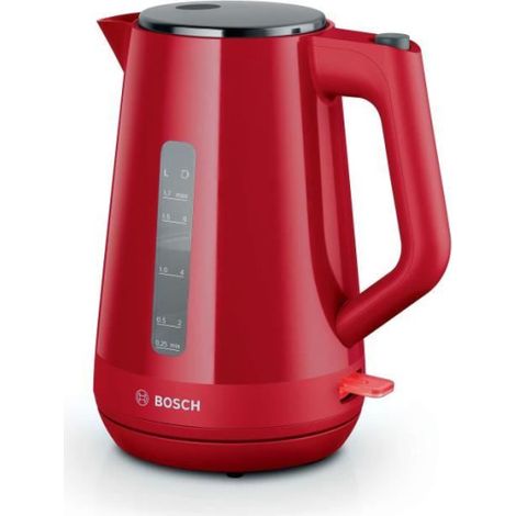 Bouilloire Electrique - BOSCH - TWK1M124 MyMoment - Rouge - capacité 1,7L - base 360° - filtre anti-calcaire (1/5)