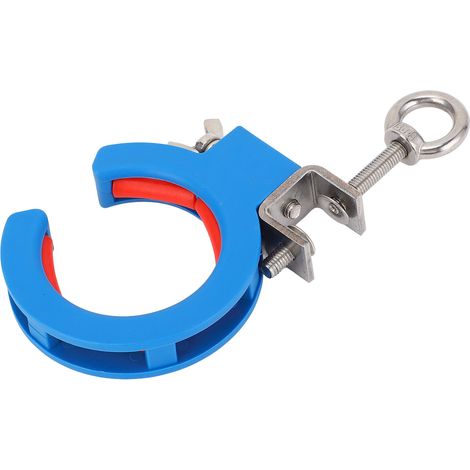 Ortviai Rouleau pour Câblage de Chemin de Câbles 65 mm – Poulie d’Enfilage avec Collier Réglable, Bleu, Acier Inoxydable et Nylon