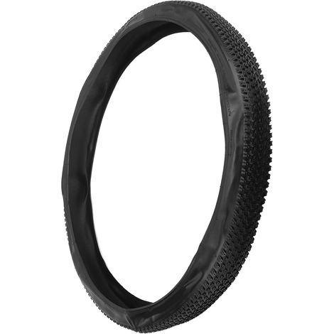 Pneu extérieur de vélo pliable 27,5 x 2,1 pouces, surface de roulement en caoutchouc, remplacement pour VTT et vélo de route, entièrement noir (1/5)