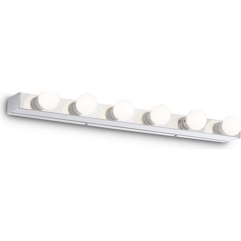 Applique Moderna Prive' Metallo Cromo 6 Luci E14