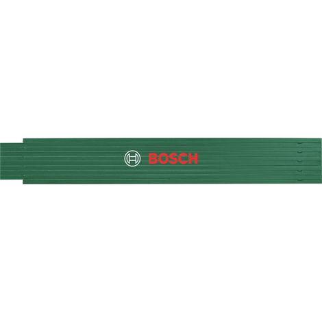 Bosch Regla plegable de 2 m (robusta regla plegable para una medición exacta en el bricolaje nailon reforzado con fibra de vidrio, escala métrica, 10 segmentos) (1/4)