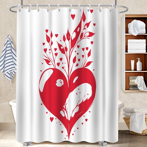 Rideau de douche 180x180 poids lesté rideau imperméable pour optimiser un petit espace (1/5)