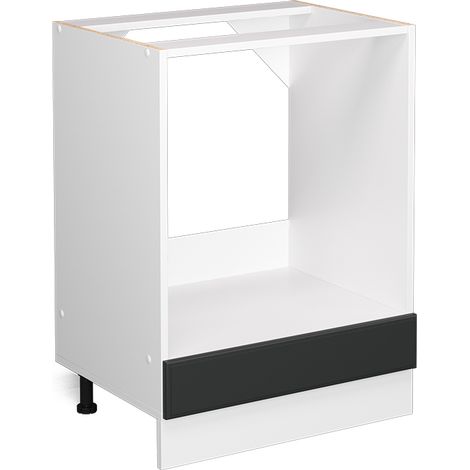 Herdumbauschrank R-Line, Anthrazit Landhaus, 60 cm ohne Arbeitsplatte, Vicco