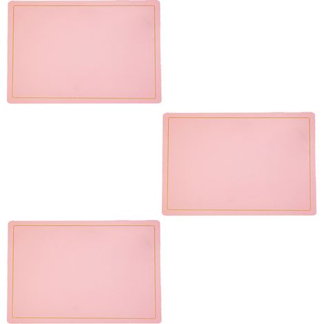 3 sets de table en cuir, imperméables et lavables, protection surface table, antidérapants, pour salle à manger et cuisine (1/5)