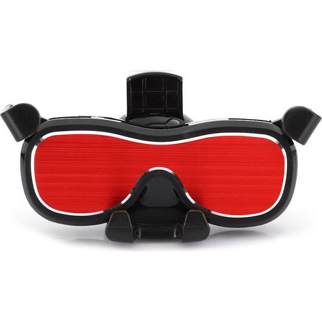 Support universel pour téléphone de voiture à gravité, mains libres, fixation sur grille d'aération, compatible avec les téléphones portables à écran de 4 à 7 pouces (rouge).
