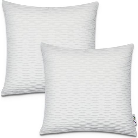 Paco Home Housses De Coussin Décoratif Velours Côtelé Housse De Coussin Lot Canapé Blanc 3, 2pcs-Set (1/4)