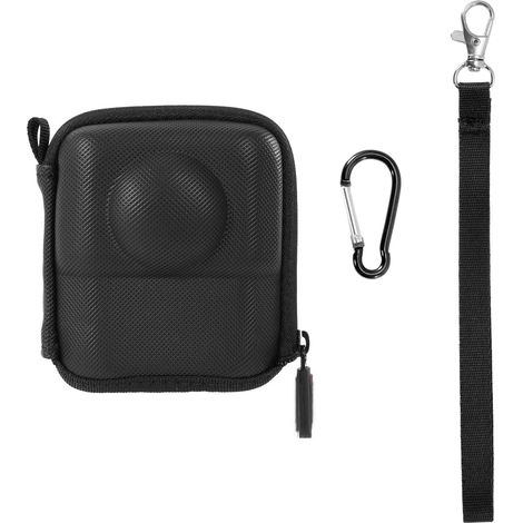 Estuche de transporte para accesorios de cámara 360, estuche protector impermeable de cuero PU con correa para la muñeca, diseño de liberación rápida para usuarios de cámaras de acción.
