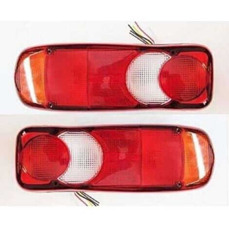 2 feux arrières lampe pour camion, benne basculante, tracteur, remorque, châssis - ampoules universelles fonctionnant en 12 V et 24 V